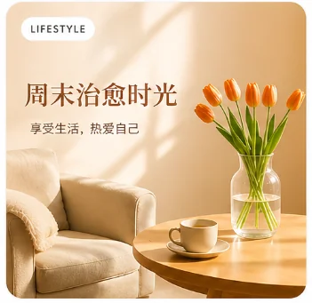 ChatGPT Images 2.0 生成的小红书风格生活类封面：周末治愈时光